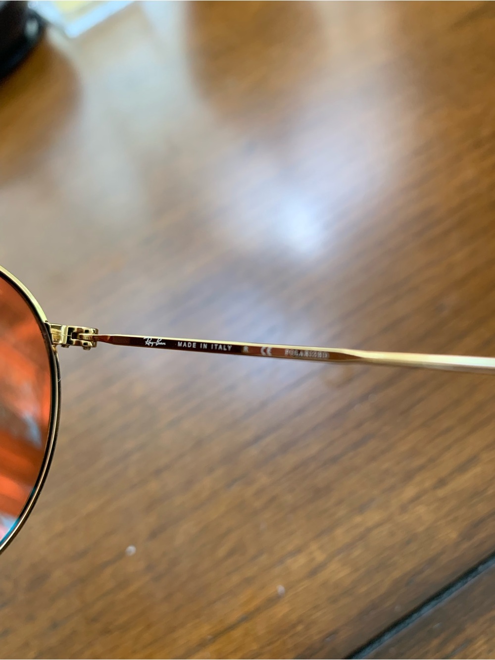 Ray-Ban Women Gold Frame Sunglasses with Pink Lenses PRESCRIPTION - Picture 4 of 8